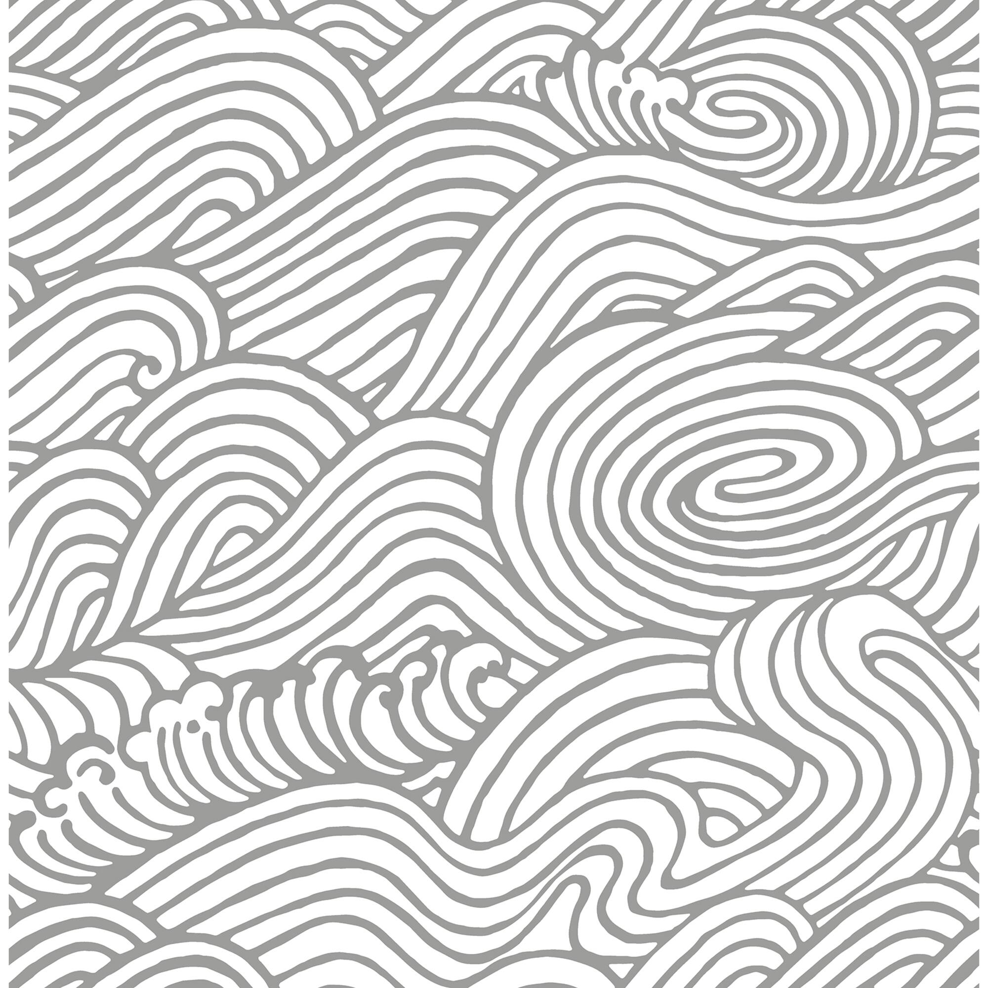 NuWallpaper Gray Saybrook Peel & Stick Wallpaper
